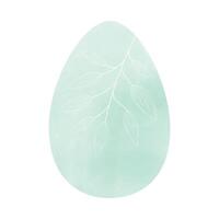 Watercolor easter egg silhouette with white elements. illustration isolated on white background, template for poster, icon, card, logo, label. vector