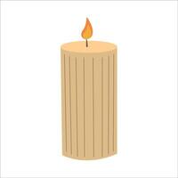 de moda vela con fuego, moderno elemento para hogar decoración. hogar aromaterapia, higge hogar decoración, ilustracion plano estilo aislado en blanco antecedentes vector