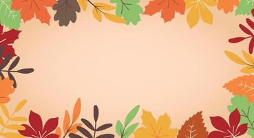 resumen otoño antecedentes con otoño hojas. de colores elementos para diseño decorativo en el otoño festival, encabezamiento, bandera, web, pared decoración, tarjetas antecedentes ilustración. vector