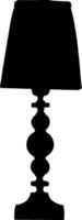 Silhuette lamp, table lamp, wall lamp vector