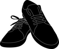silueta señoras Zapatos en blanco antecedentes vector