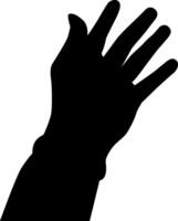 Silhouette of hands on white background vector