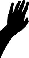 Silhouette of hands on white background vector