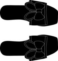 Silhouette ladies shoes on white background vector