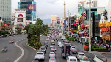 Busy Avenue in Las Vegas 4k background video