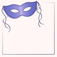 Carnival or masquerade mask party invitation design vector