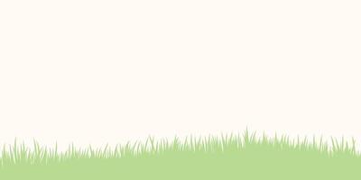 Green grass backgorund, flat illustration, filed banner vector