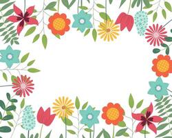 Hand sketched background, illustration. Borders with leaves and flowers for greeting card, invitation template. Retro, vintage lettering banner, poster, background. vector