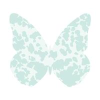 Simple butterfly with texture isolated on white background. Template for design. illustration vector