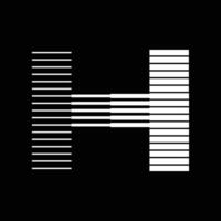 h letra líneas logo icono ilustración vector