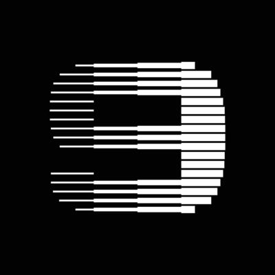 9 Number Lines Logo Icon Illustration
