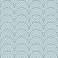 Seamless blue geometric circles swirls and waves pattern, shell background, blue and white wallpaper vector