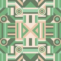 psicodélico verde cubrir, modelo tribal inspirado moderno geométrico antecedentes diseño vector