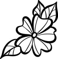 salvaje Rosa línea Arte ilustración, flor garabatear, mano dibujado planta, aislado vector