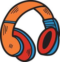 A pair of headphones with a cartoonish style vector