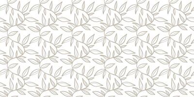 Climbing leaf pattern, seamless repeat background, white wallpaper design vector