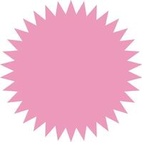 Pink starburst sunburst star shape, clip art element isolated vector