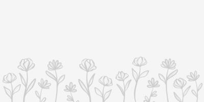 Elegant flower backgorund with hand drawn illustrations floral banner design for spring vector