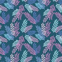 oscuro vistoso hoja patrón, sin costura repitiendo antecedentes imprimir, mano dibujado vibrante verano fondo de pantalla diseño, tropical textil vector