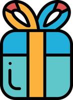 A gift box with a bow on top vector