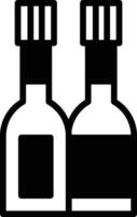 Two bottles of wine are shown side by side vector