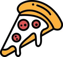 A slice of pizza with melted cheese on it vector