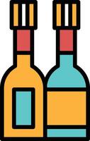 dos botellas de vino son mostrado lado por lado vector
