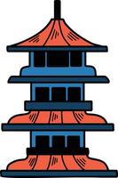 A tall building with a pointed roof vector
