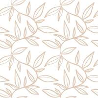 Leaf pattern, seamless repeating backgorund with leaves, climbing vine wallpaper design vector