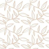 Leaf pattern, seamless repeating backgorund with leaves, climbing vine wallpaper design vector