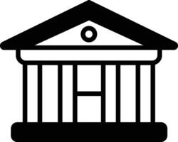 A building with columns and a dome on top In the concept of business icons vector