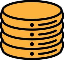 Stack of dollar coins In the concept of business icons vector