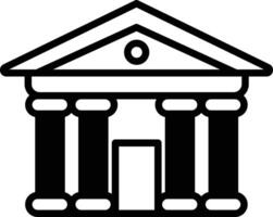 A building with columns and a dome on top In the concept of business icons vector