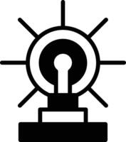 light bulb with a keyhole in the middle In the concept of business icons vector