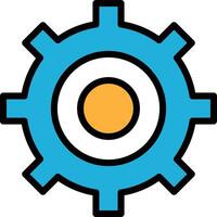 A black and white image of a gear In the concept of business icons vector