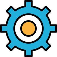 A black and white image of a gear In the concept of business icons vector