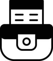 A black and white image of a printer with a white background In the concept of business icons vector