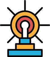 light bulb with a keyhole in the middle In the concept of business icons vector