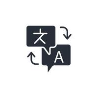language icon. .Editable stroke.linear style sign for use web design,logo.Symbol illustration. vector