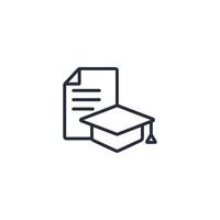 Education icon. .Editable stroke.linear style sign for use web design,logo.Symbol illustration. vector