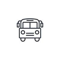 school bus icon. .Editable stroke.linear style sign for use web design,logo.Symbol illustration. vector