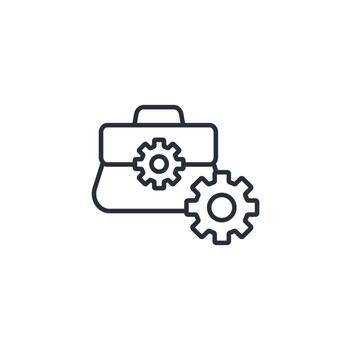 Tools Box icon. .Editable stroke.linear style sign for use web design,logo.Symbol illustration. vector