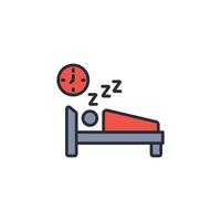 Getting Enough Sleep icon. .Editable stroke.linear style sign for use web design,logo.Symbol illustration. vector