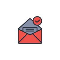 read mail icon. .Editable stroke.linear style sign for use web design,logo.Symbol illustration. vector