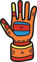 A hand with a bandage on it vector