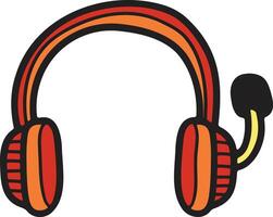 A pair of headphones with a cartoonish style vector