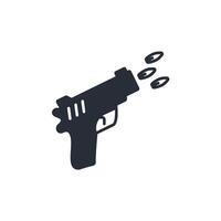 starting pistol icon. .Editable stroke.linear style sign for use web design,logo.Symbol illustration. vector