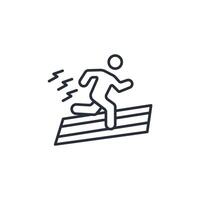 run icon. .Editable stroke.linear style sign for use web design,logo.Symbol illustration. vector