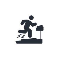 Treadmill icon. .Editable stroke.linear style sign for use web design,logo.Symbol illustration. vector