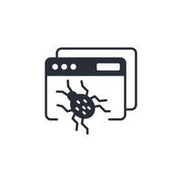 malware icon. .Editable stroke.linear style sign for use web design,logo.Symbol illustration. vector